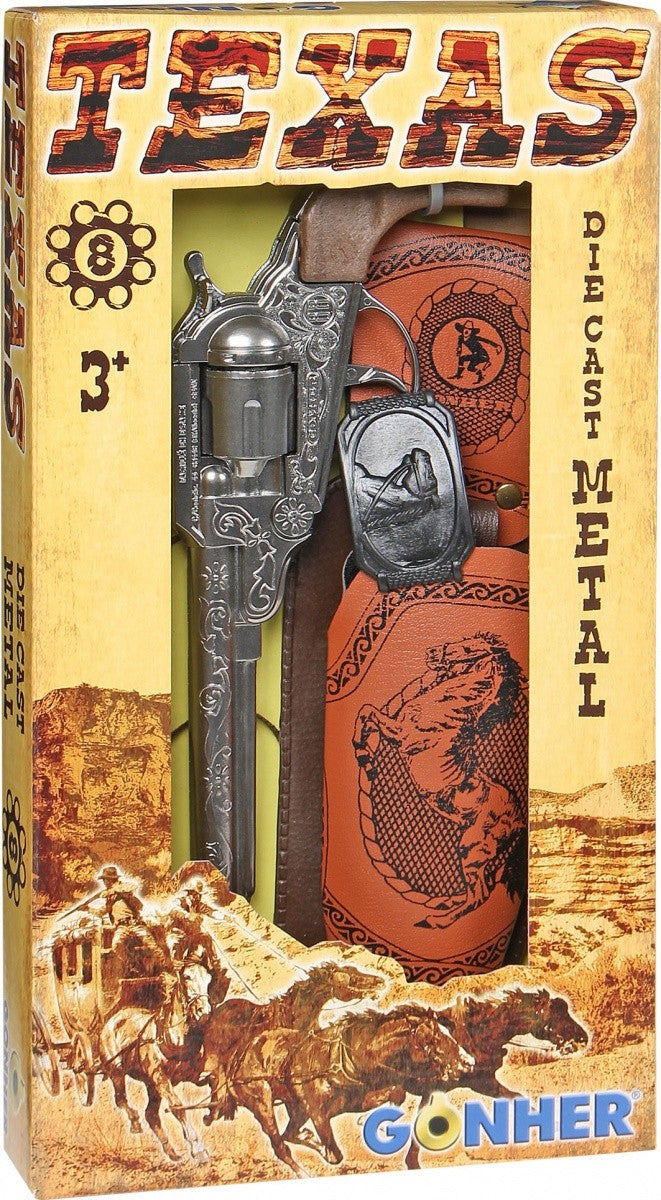 Revolver metalic Cowboy cu toc Gonher