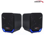 Boxe USB de 6 W pentru computer AC865B, negre și albastre