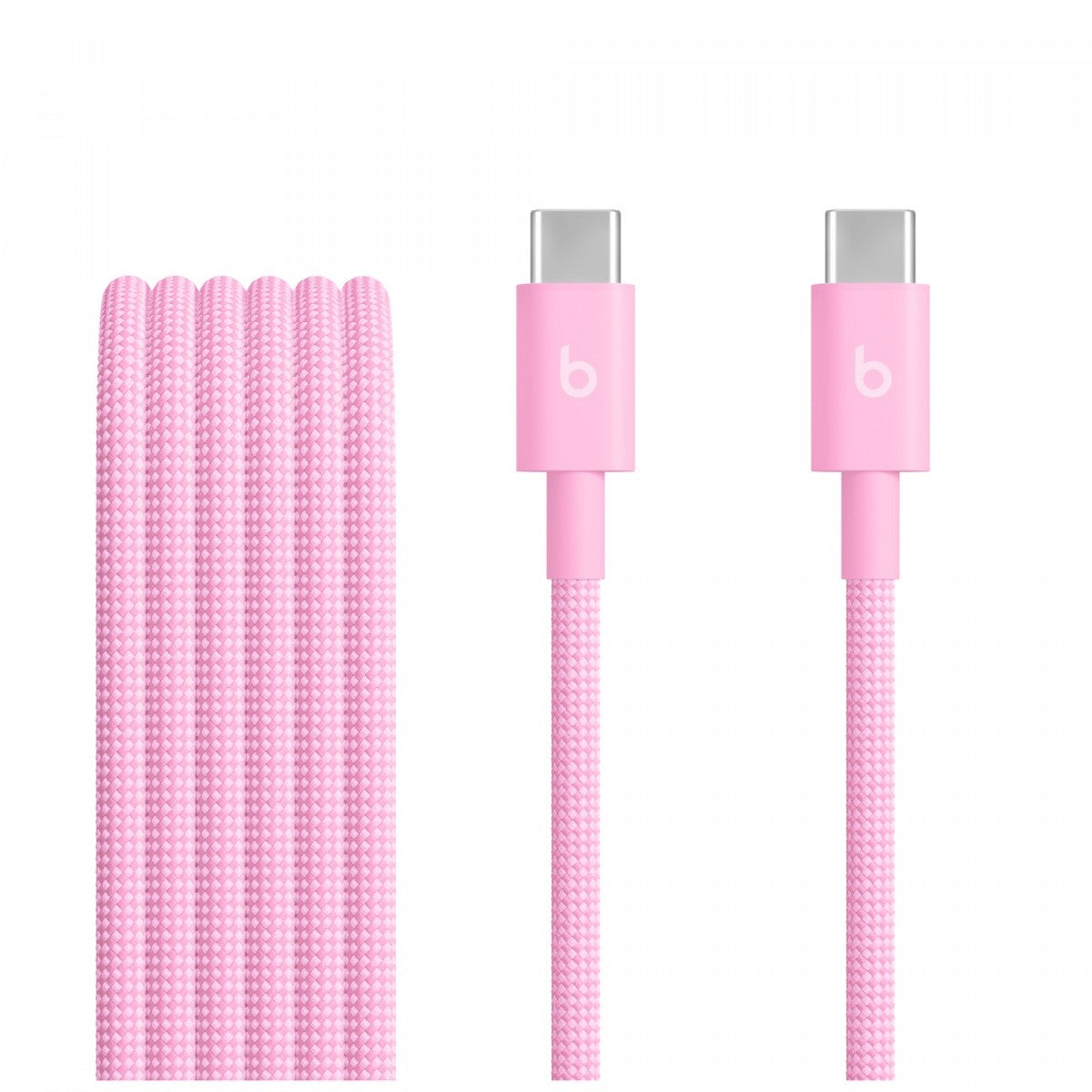 Cablu împletit Beats USB-C la USB-C (1,5 m) - Roz Turbo