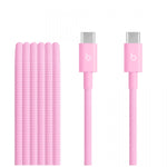 Cablu împletit Beats USB-C la USB-C (1,5 m) - Roz Turbo