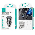 Încărcător auto 30W 1xUSB + 1xUSB-C încărcare rapidă