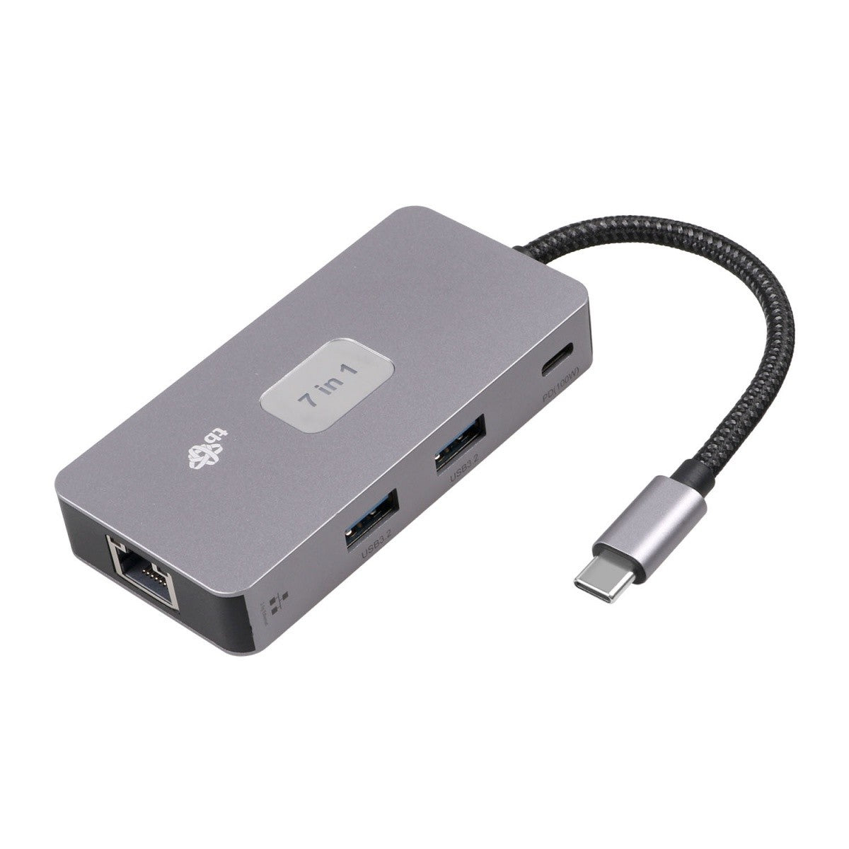 Adaptor HUB USB C (7w1) HDMI USB SD/TF RJ45 (2500 Mbps) PD