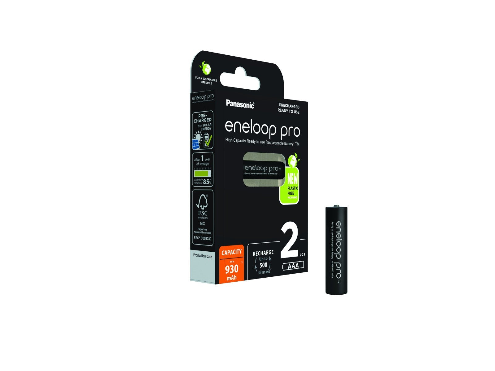 Baterie reîncărcabilă Eneloop pro AAA 930 mAh, 2 bucăți