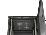 Dulap rack de podea de 19 inch, 18U, 600x800, cu uși perforate (pachet detașat), negru