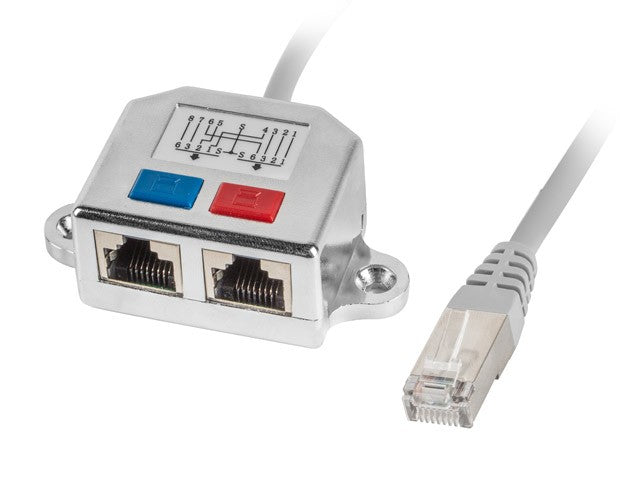 Adaptor splitter LAN RJ-45 - 2x RJ-45 FTP