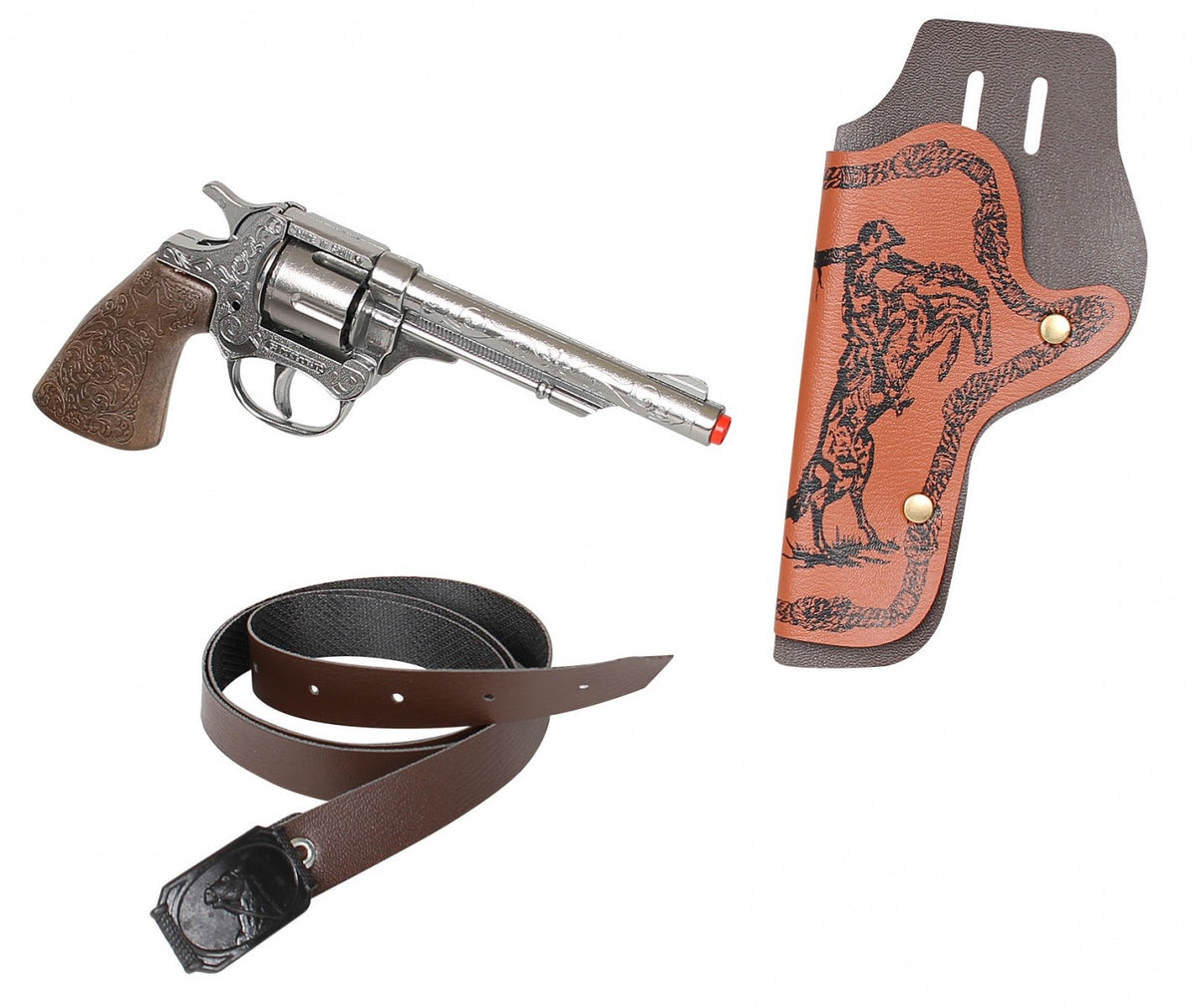 Revolver metalic Cowboy cu toc 8 cartușe Gonher