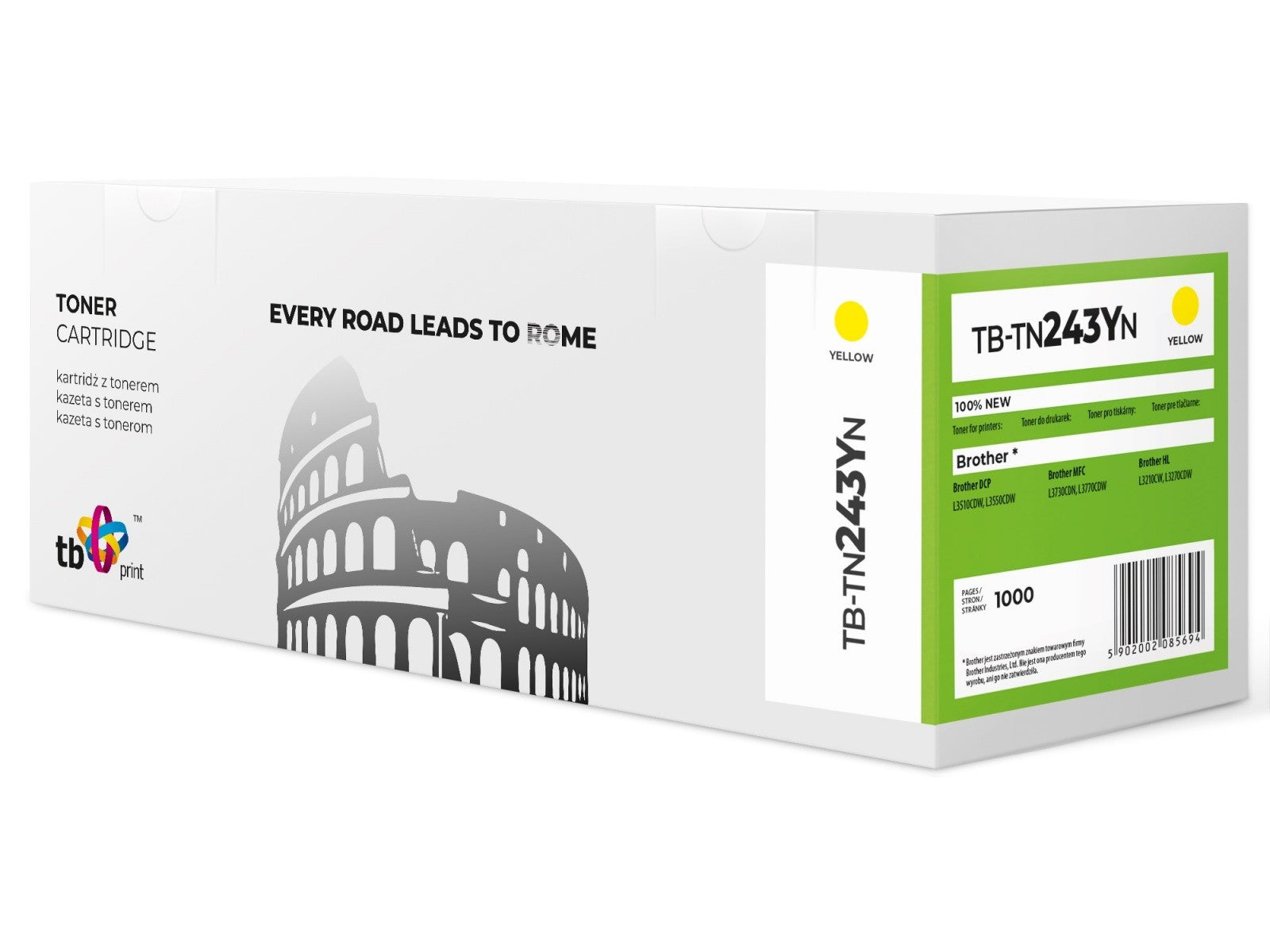 Toner pentru Brother TN243Y TB-TN243YN YE 100% nou