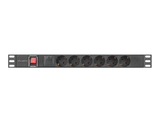 Prelungitor rack PDU 19 inch 1U 16A 5xschuko 2m negru