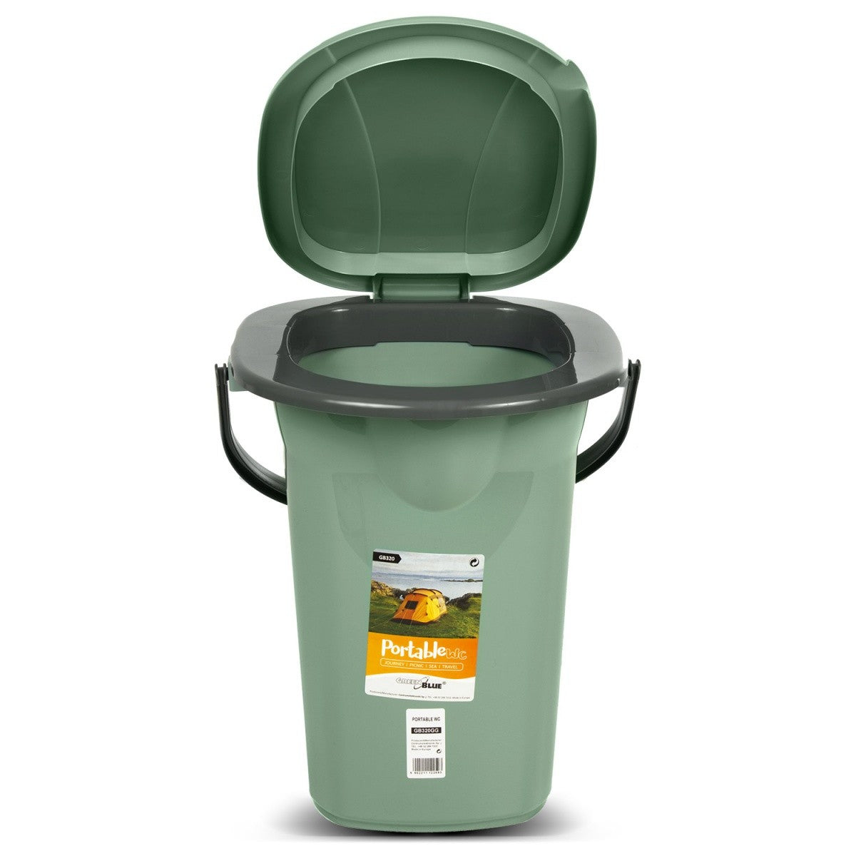 Toaletă de camping GB320GG verde-gri