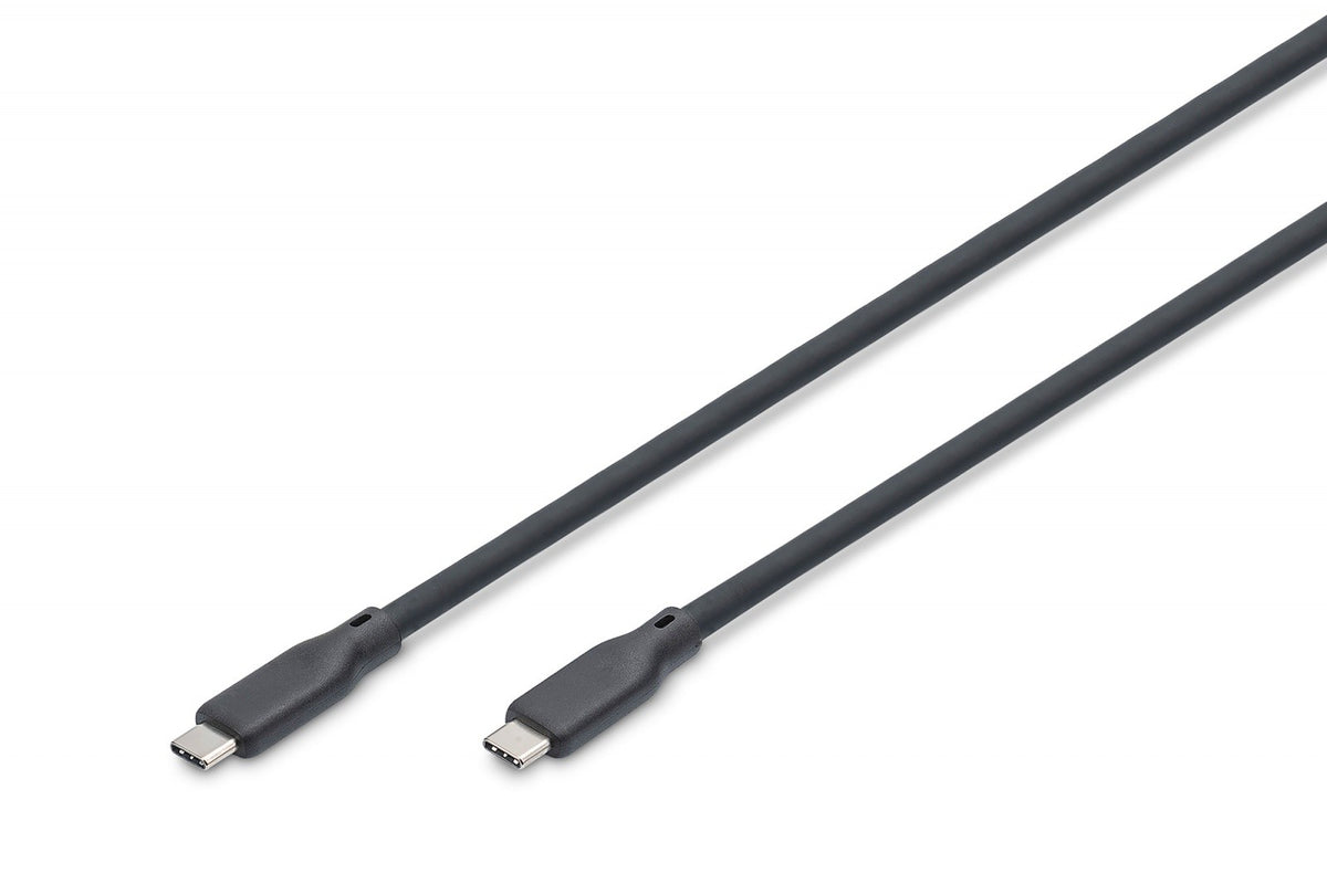 Cablu de conectare USB-C-USB-C din silicon | USB 4 ver.2.0 80Gbps | 8K@60Hz | PD 3.1 240W | 1.5m | negru