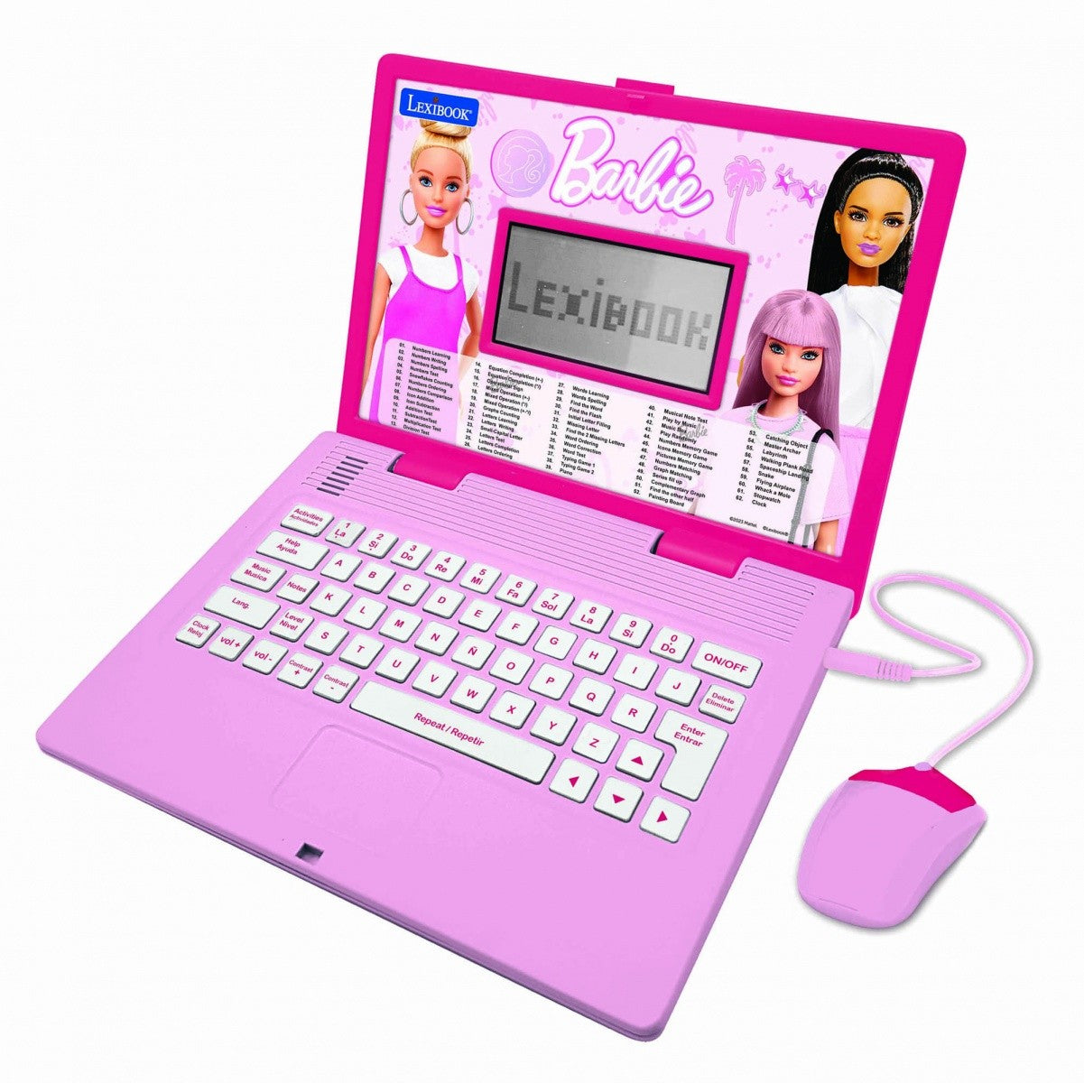Laptop educațional bilingv Barbie PL/ENG 124 de activități
