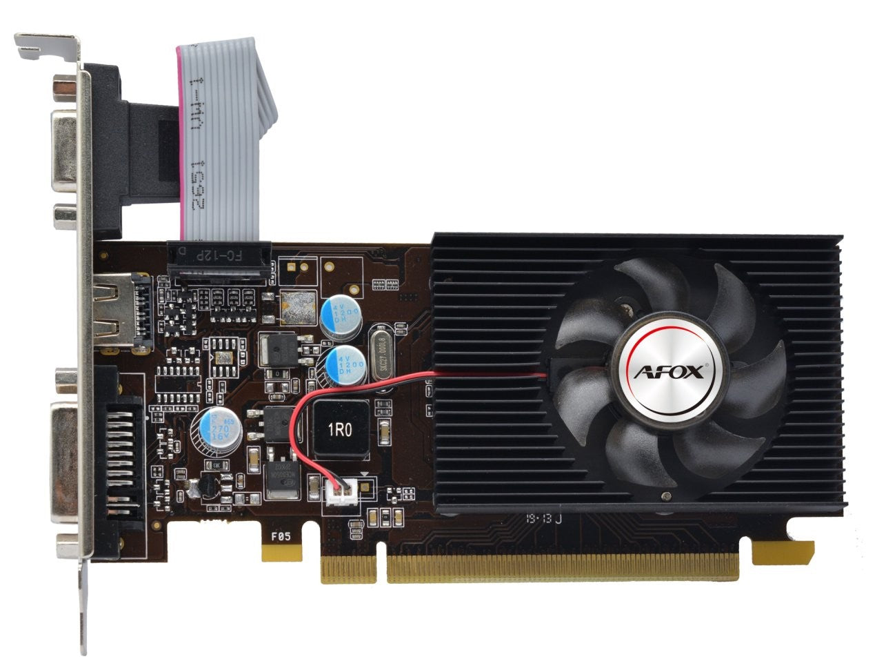 Placă grafică - Geforce GT210 1GB DDR2 64Bit DVI HDMI VGA LP Fan V7