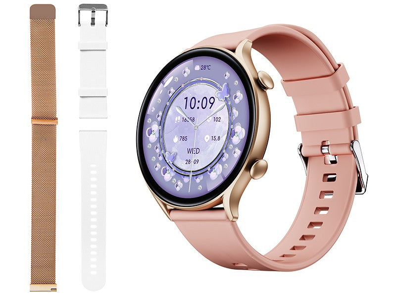 Ceas inteligent X19 Bluetooth roz