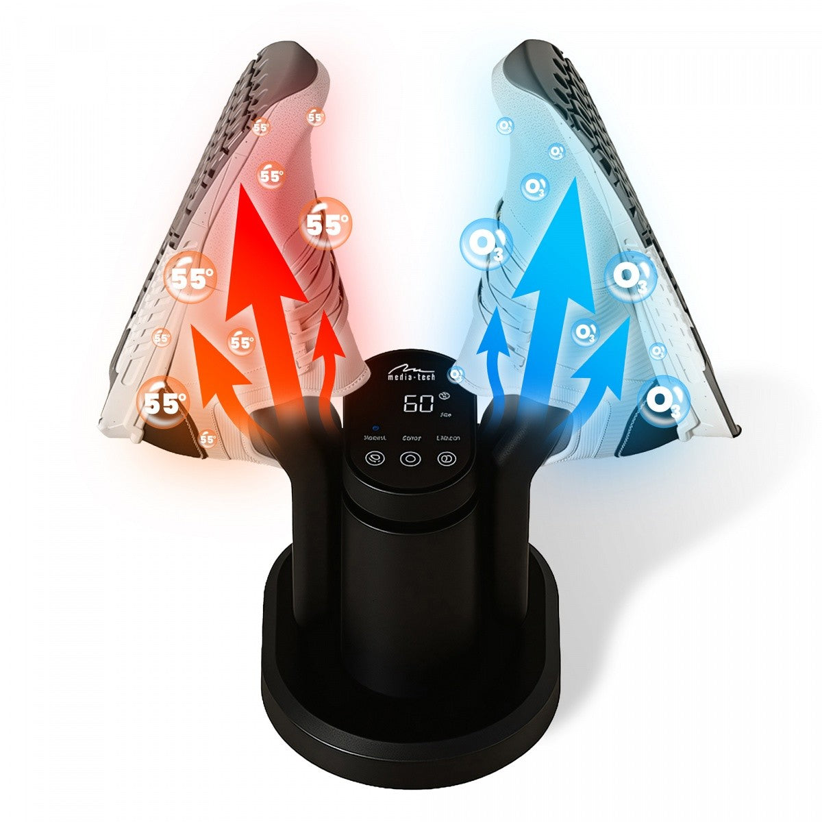 *Uscător de încălțăminte cu dezinfecție cu ozon USCĂTOR DE ÎNCĂLȚĂMINTE OZONE PRO+ MT6539 (negru)