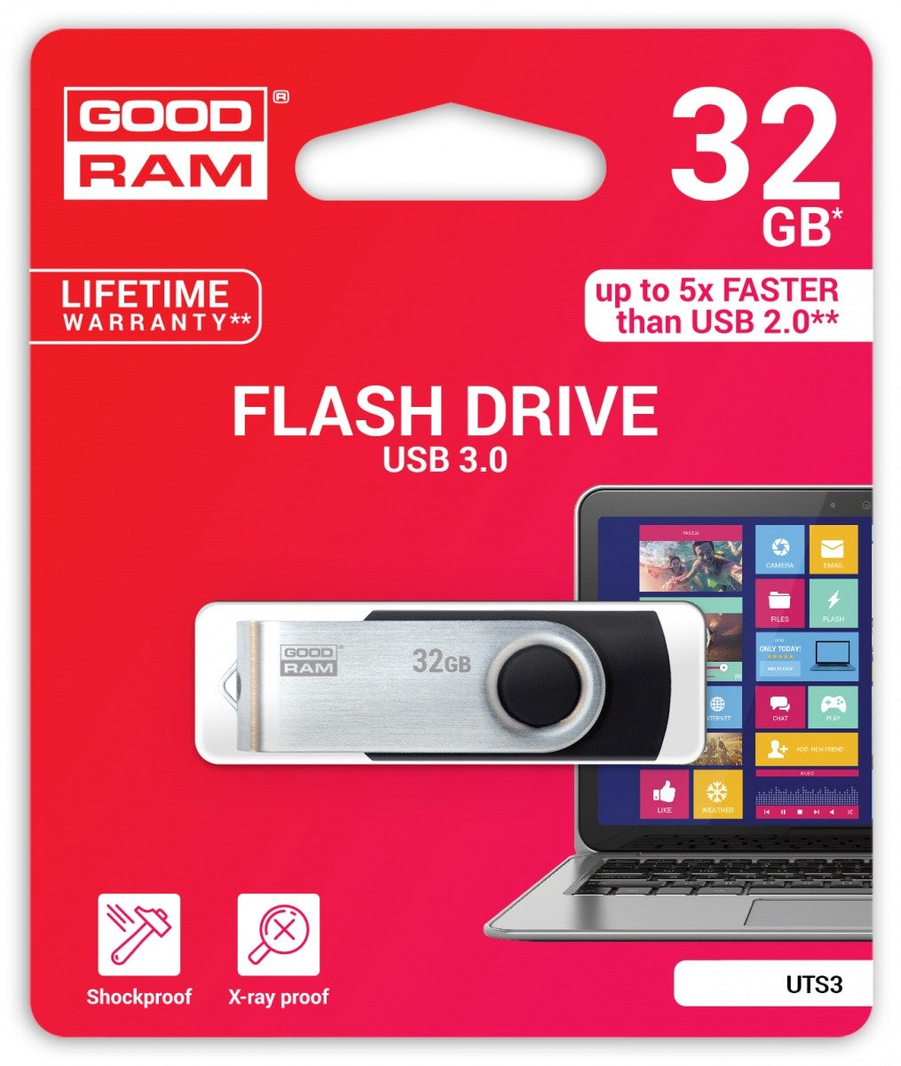 Stick USB 3.0 TWISTER NEGRU 32GB