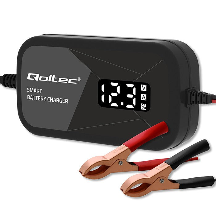 Încărcător inteligent cu microprocesor 12V | 2A | Redresor cu funcție de regenerare a celulelor pentru baterii AGM cu gel | LCD