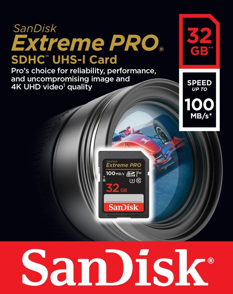 Card de memorie Extreme Pro SDHC 32GB 100/90MB/s V30 UHS-I U3