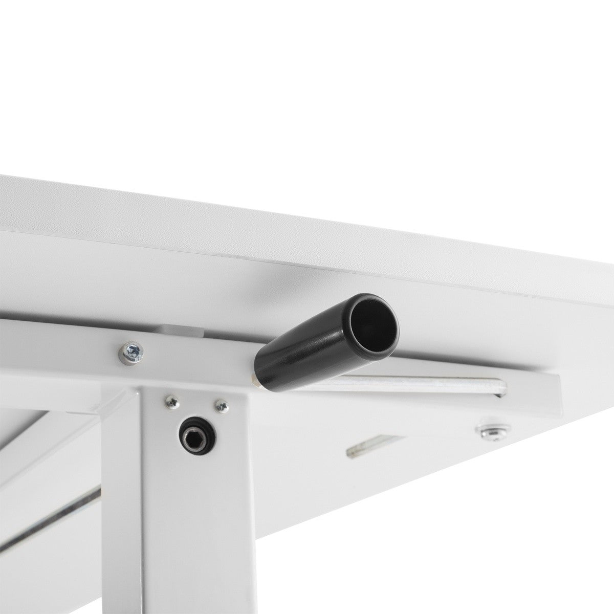 Birou Ergo ER-401W cu reglare manuală a înălțimii, alb