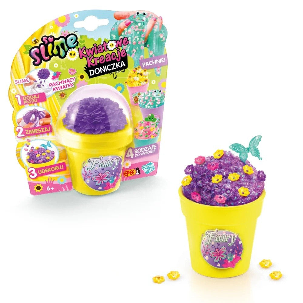 Kit creativ So Slime Floral Creations - Ghiveci galben