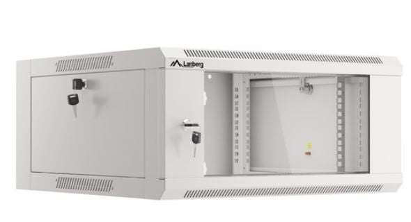 Dulap de instalare RACK 4U 600 de 19 inch, montat pe perete, gri WFFA-5604-10S