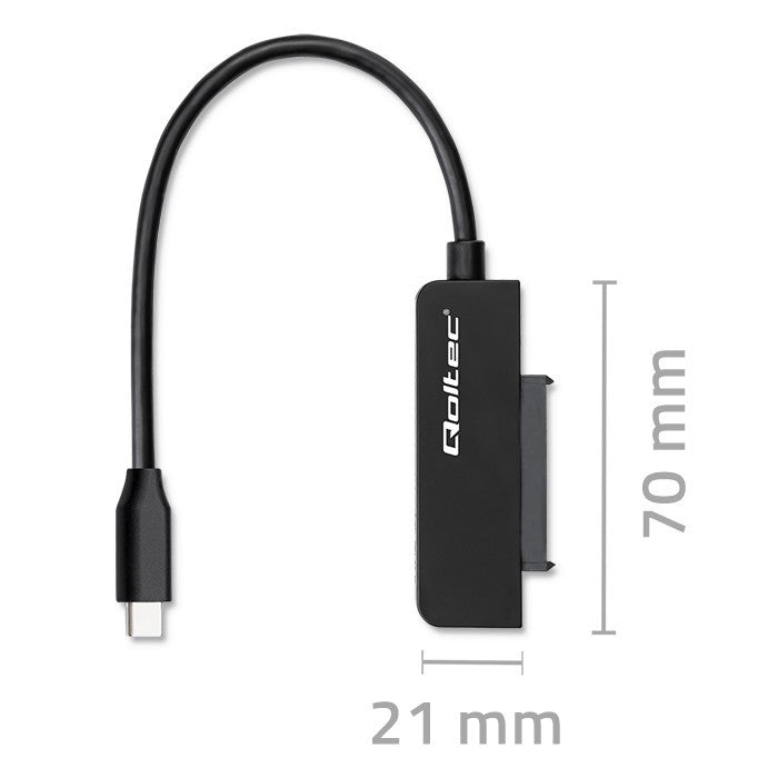 Adaptor SATA | Adaptor SSD HDD 2.5" | USB-C | Super Viteză 5Gb/s | 2TB