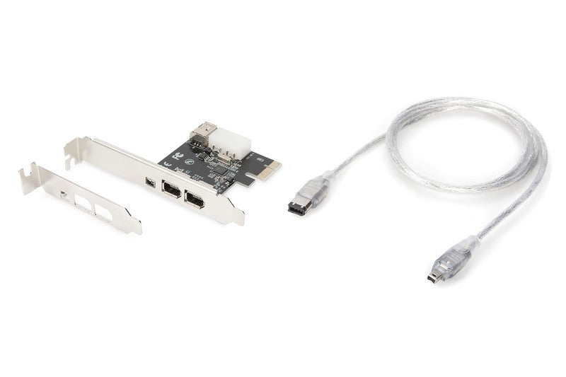 Hartă (Controle) Firewire (400) PCI Exp., 2xZew. 1xZew. (Mini) IEEE1394a 6pin+Mini, Profil redus, VT6308P