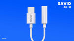 Adaptor USB-C - Mini Jack 3,5mm, Xiaomi, Huawei, Oppo, AK-51