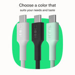Cablu împletit USB-C-USB-C PowerStream 100W, 1,2 m, negru