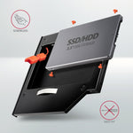 Ramă RSS-CD09 pentru slot SSD-HDD de 2,5" pentru DVD, aluminiu LED de 9,5 mm