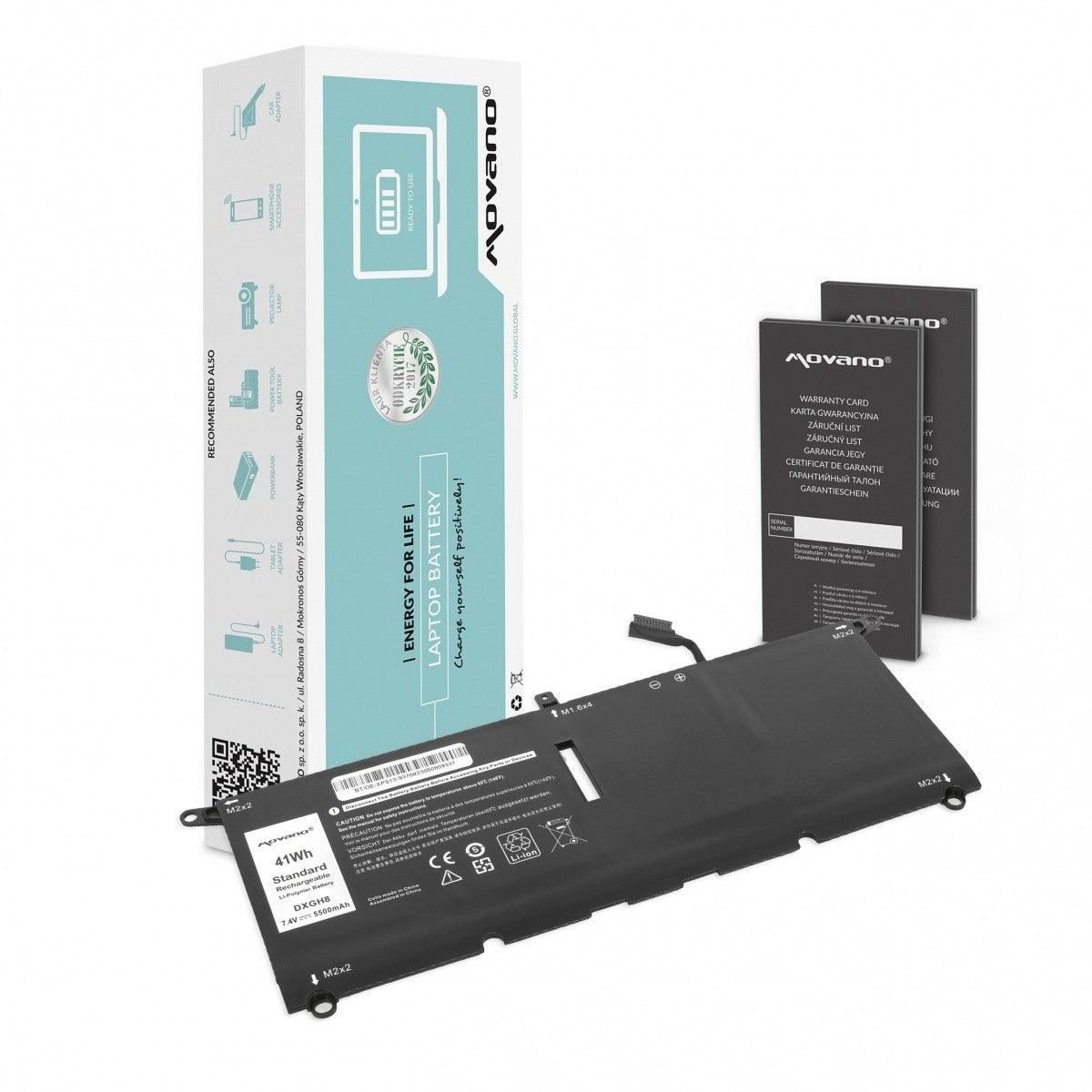Baterie DXGH8 G8VCF pentru Dell XPS 13 9370 9380 - 5500 mAh (41 Wh)