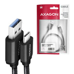 Cablu USB-C - USB-A 3.2 Gen 1 BUCM3-AM10AB, 1m, 3A, ALU, Împletit, Negru