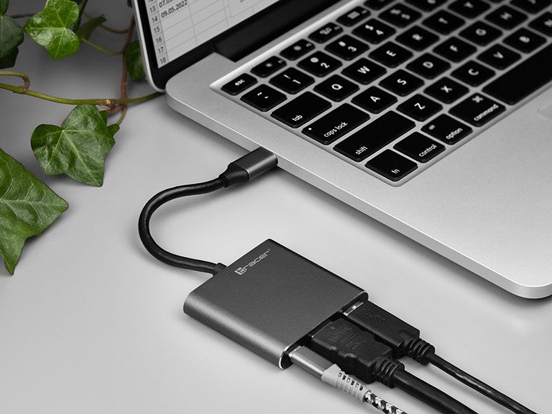 Adaptor A-1 USB-C HDMI 4k, USB 3.0, sursă de alimentare 100W