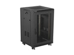 Dulap rack de podea de 19 inch, 18U, 600x800, cu uși perforate (pachet detașat), negru