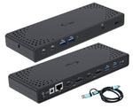 Stație de andocare USB 3.0 / USB-C / Thunderbolt 3 cu afișaj dual Gen2 + alimentare de 100 W