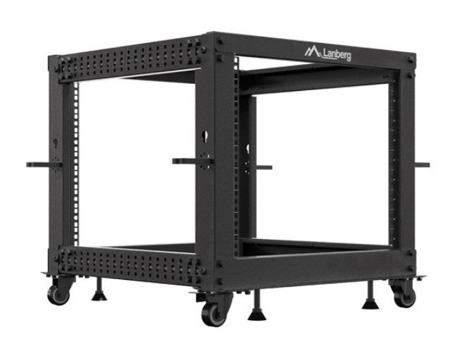 Rack deschis 19 inch 9U 600x600-1100 reglabil negru
