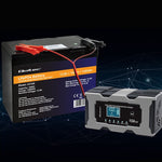 Încărcător cu microprocesor 12V 10A | Redresor cu funcție de reparare pentru baterii AGM GEL LiFePO4 | LCD