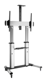 Suport mobil pentru televizoare LCD/LED mari, 60-100 inci, 100 kg, VESA, 2 rafturi