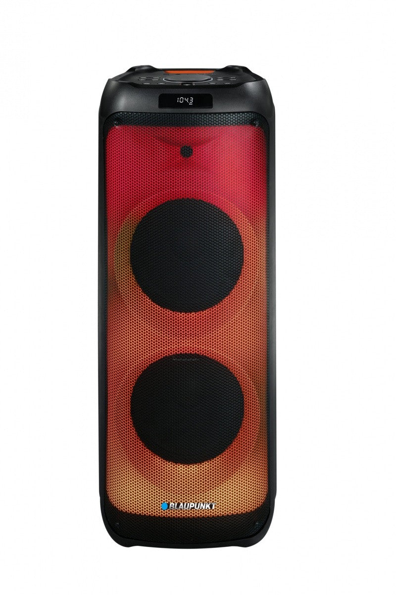 Boxă audio PartyBox PB12DB PLL FM cu USB/SD/BT, 2xKaraoke, LED complet