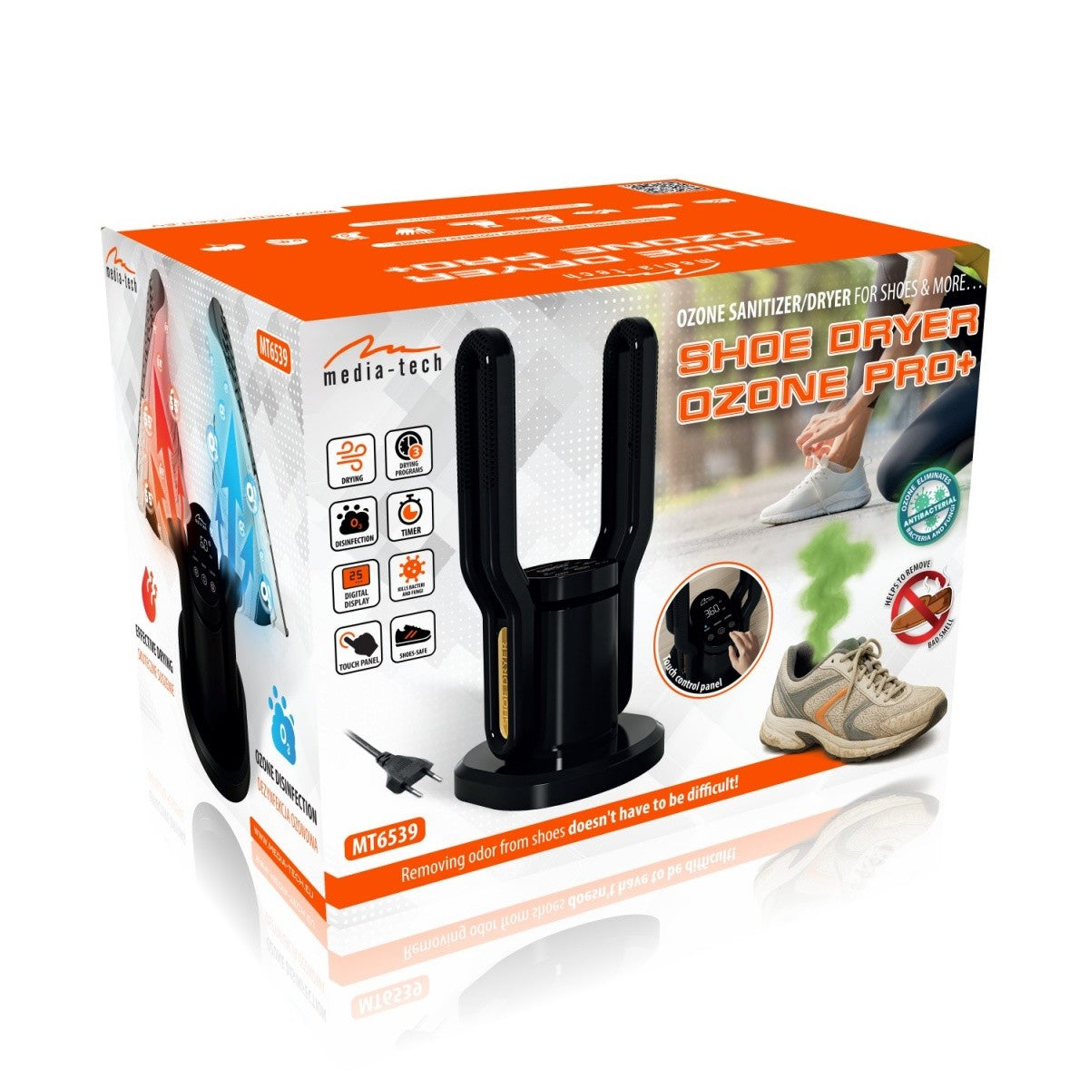 *Uscător de încălțăminte cu dezinfecție cu ozon USCĂTOR DE ÎNCĂLȚĂMINTE OZONE PRO+ MT6539 (negru)