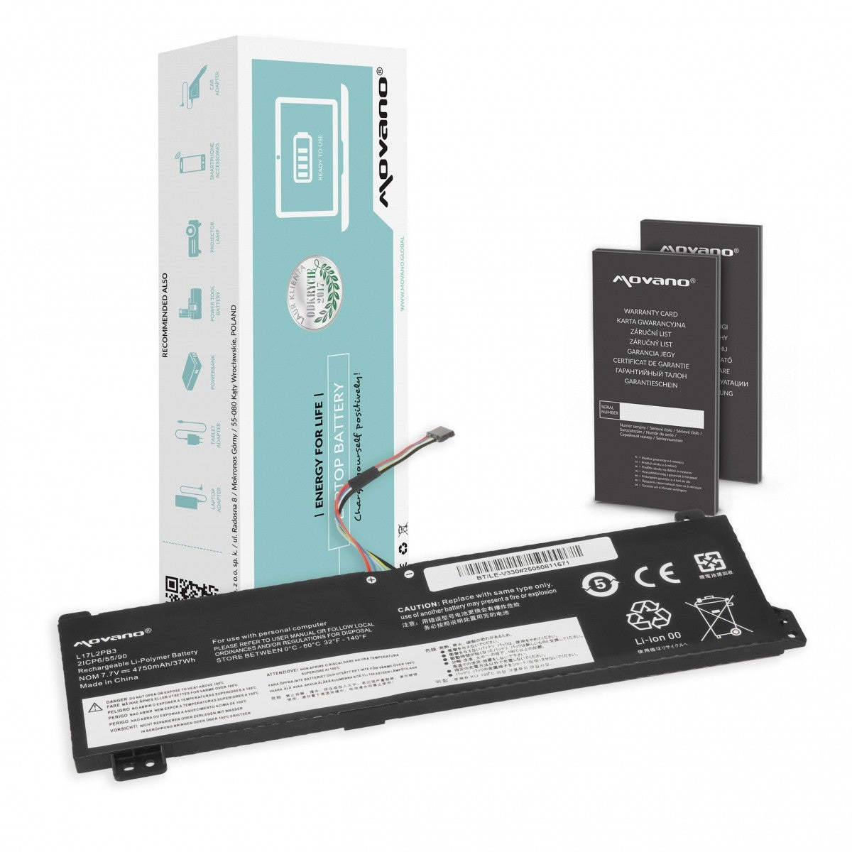 Baterie L17L2PB3 pentru Lenovo V130-15IGM V330-15IKB V530-14IKB V530-15IKB - 4750 mAh (37 Wh)
