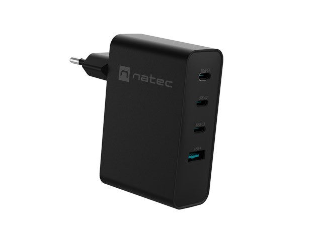 Încărcător de perete Ribera GAN 3xUSB-C + 1xUSB-A 100W negru