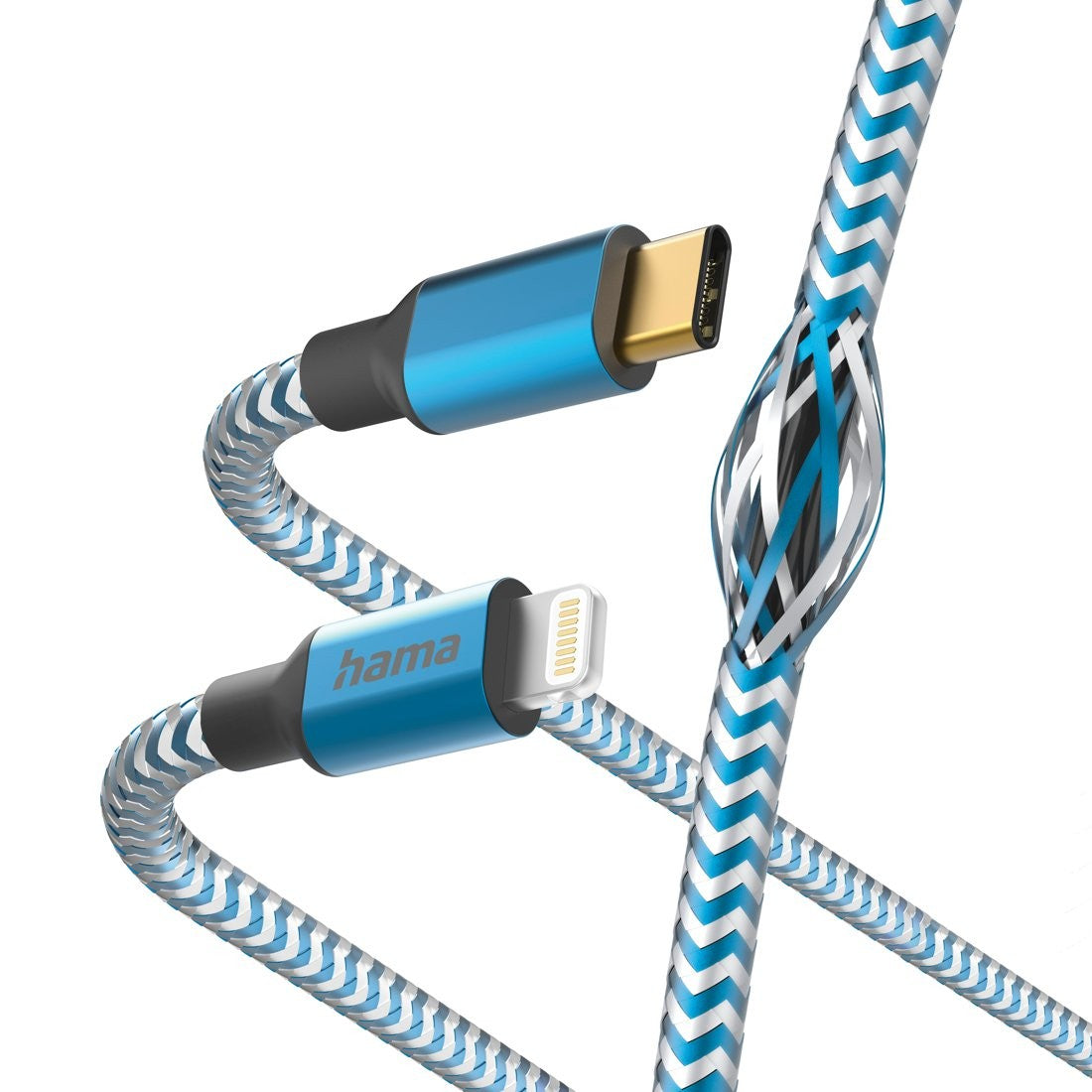 Cablu de încărcare USB-C Lightning de 1,5 m, albastru