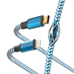 Cablu de încărcare USB-C Lightning de 1,5 m, albastru