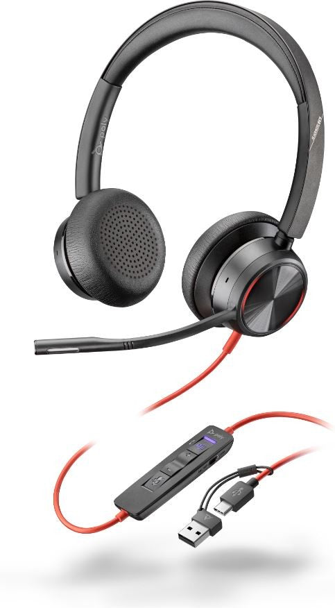 Căști stereo Blackwire 8225 USB-C/A MS-Teams 8X225AA