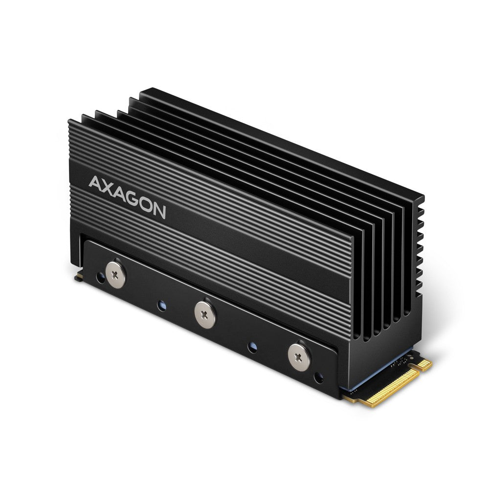 Cooler pasiv din aluminiu CLR-M2XL pentru SSD M.2, corp din aluminiu, plăcuțe termice din silicon, înălțime 36 mm