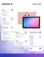 Kruger & Matz FUN 1008 Tabletă roz pentru copii