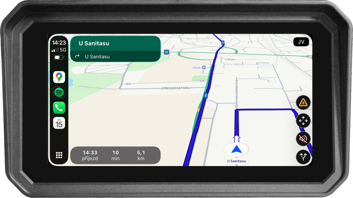 Afișaj pentru motocicletă Wireless CarPlay și Android Auto