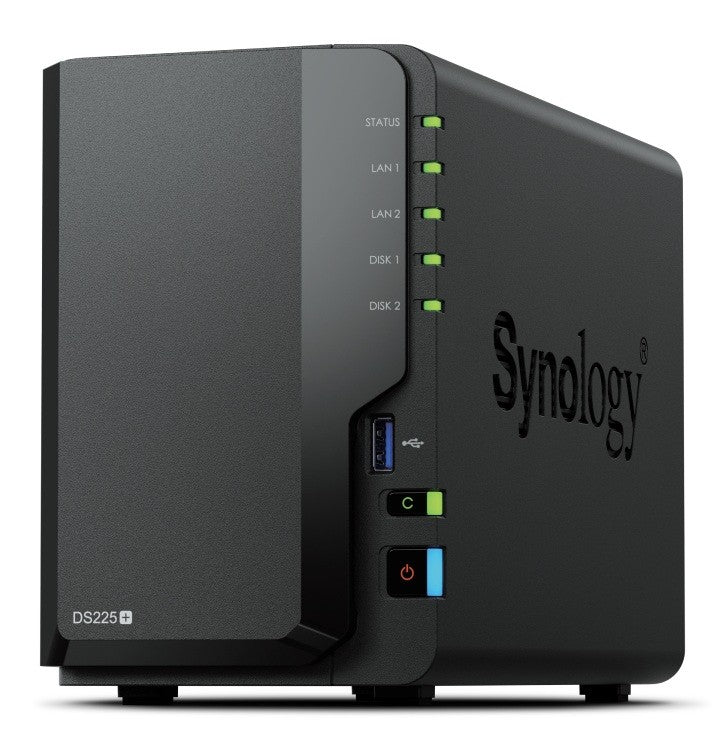 Server NAS DS225+ 2x0HDD J4125 2GB DDR4 1xGbE 1x2,5GbE 3Y