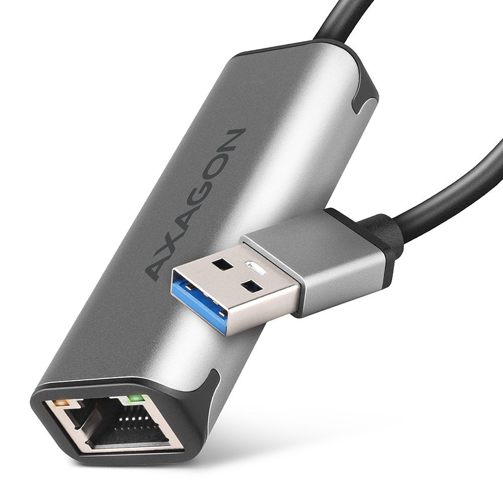 Adaptor de rețea Gigabit Ethernet ADE-25R 2.5, Realtek 8156, USB-A 3.2 Gen 1, Instalare automată, Gri