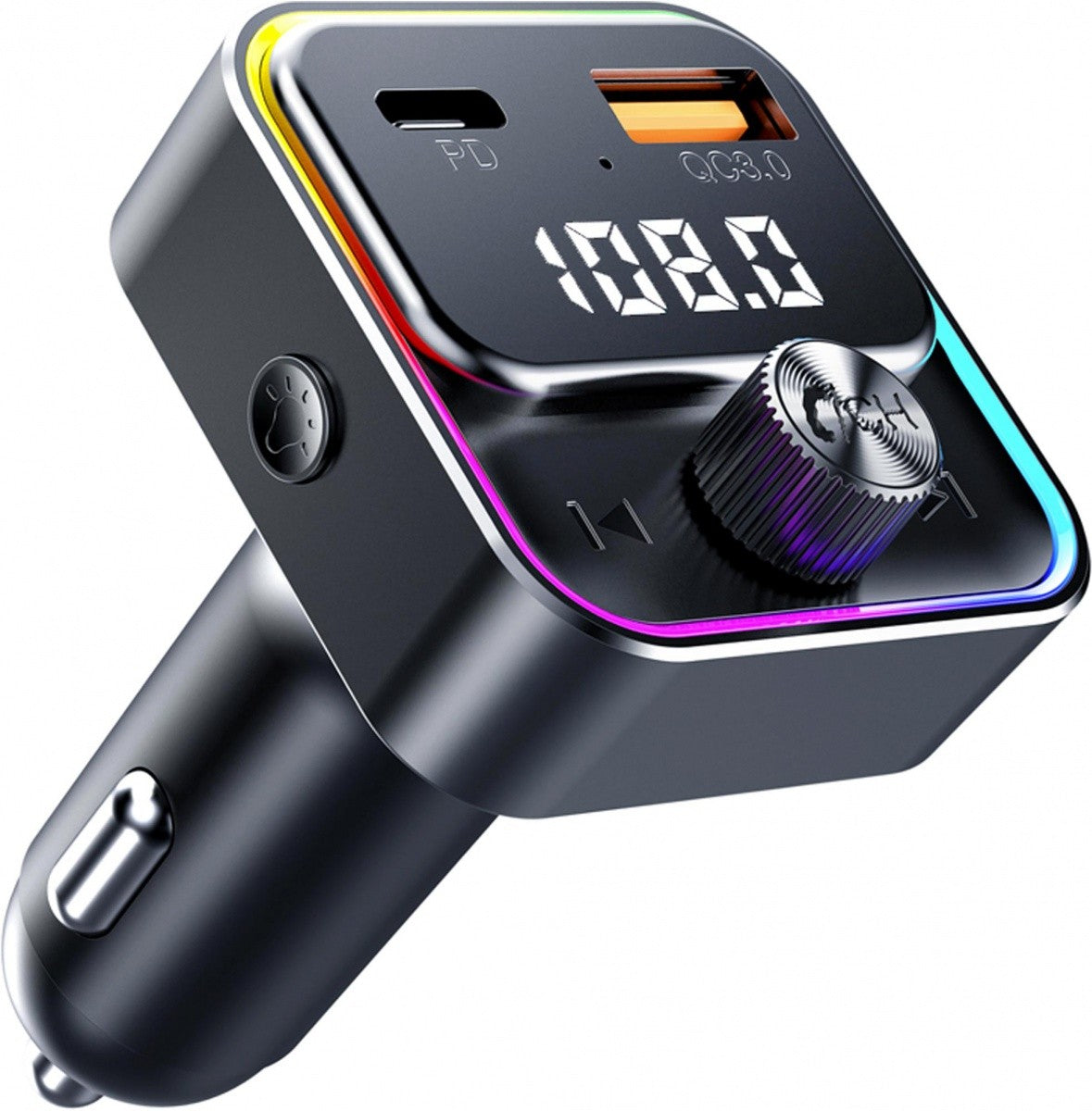 Transmițător FM SWM 3000 Modulator Bluetooth, USB A+C, MP3, PD, QC 3.0, Siri